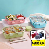 HappyBites Bento Lunch Box (3 Compartment)